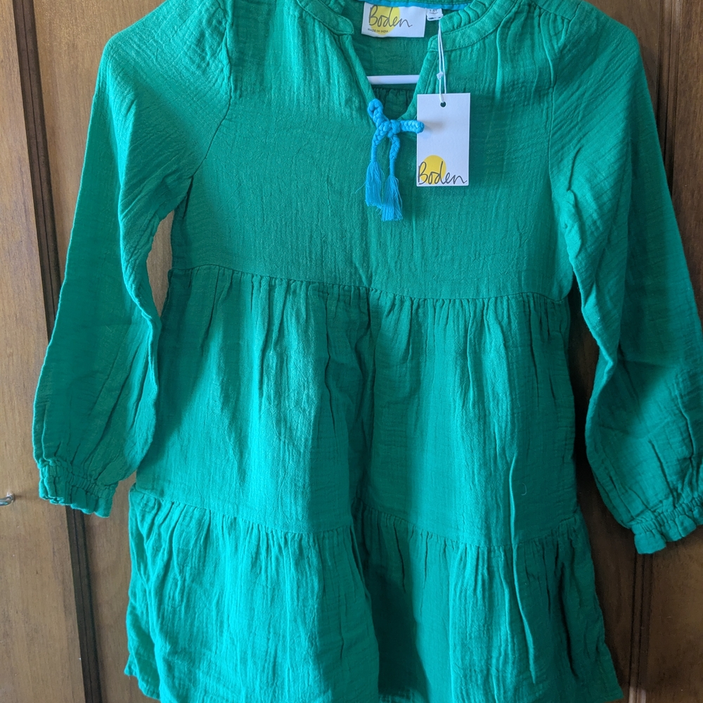 Boden Blue and Green Casual  Dress